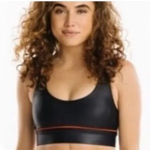 NWT Zyia Active Black Metallic Sweetheart Strappy Bra XXL